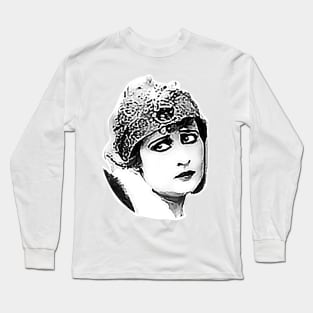 Silent film actress black and white movies Long Sleeve T-Shirt